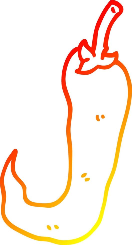 Warme Gradientenlinie Zeichnung Cartoon Red Hot Chili Peppers vektor