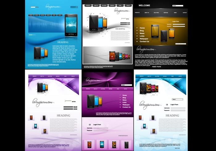 Mobiltelefon webbplats vektor