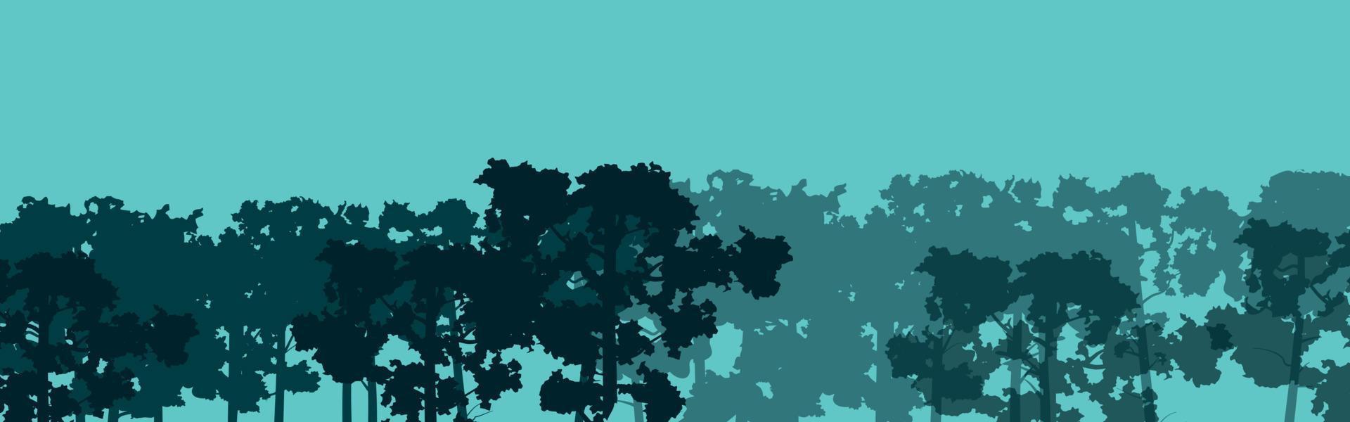 skog grön träd silhuett. natur, parkera, landskap. vektor