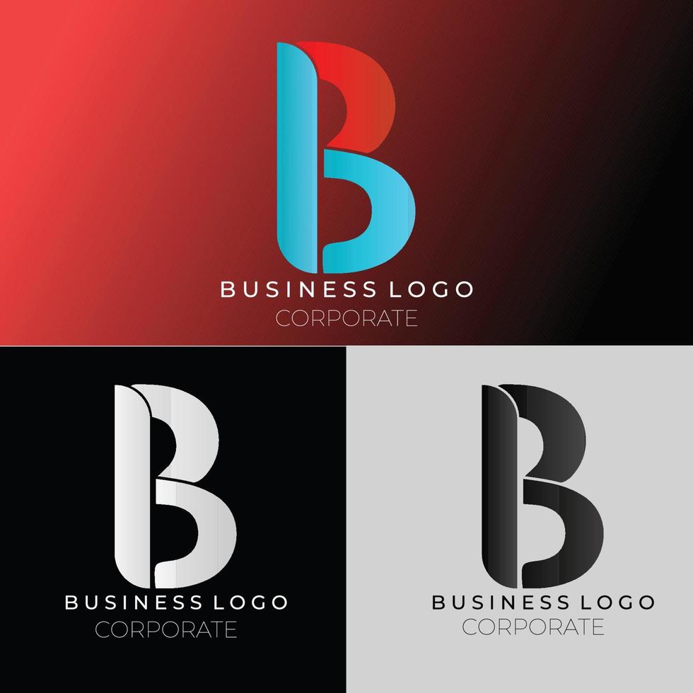 första brev b logotyp. en unik, exklusiv, elegant, professionell, rena, enkel, modern logotyp. lämplig för din företag, företag, etc. vektor