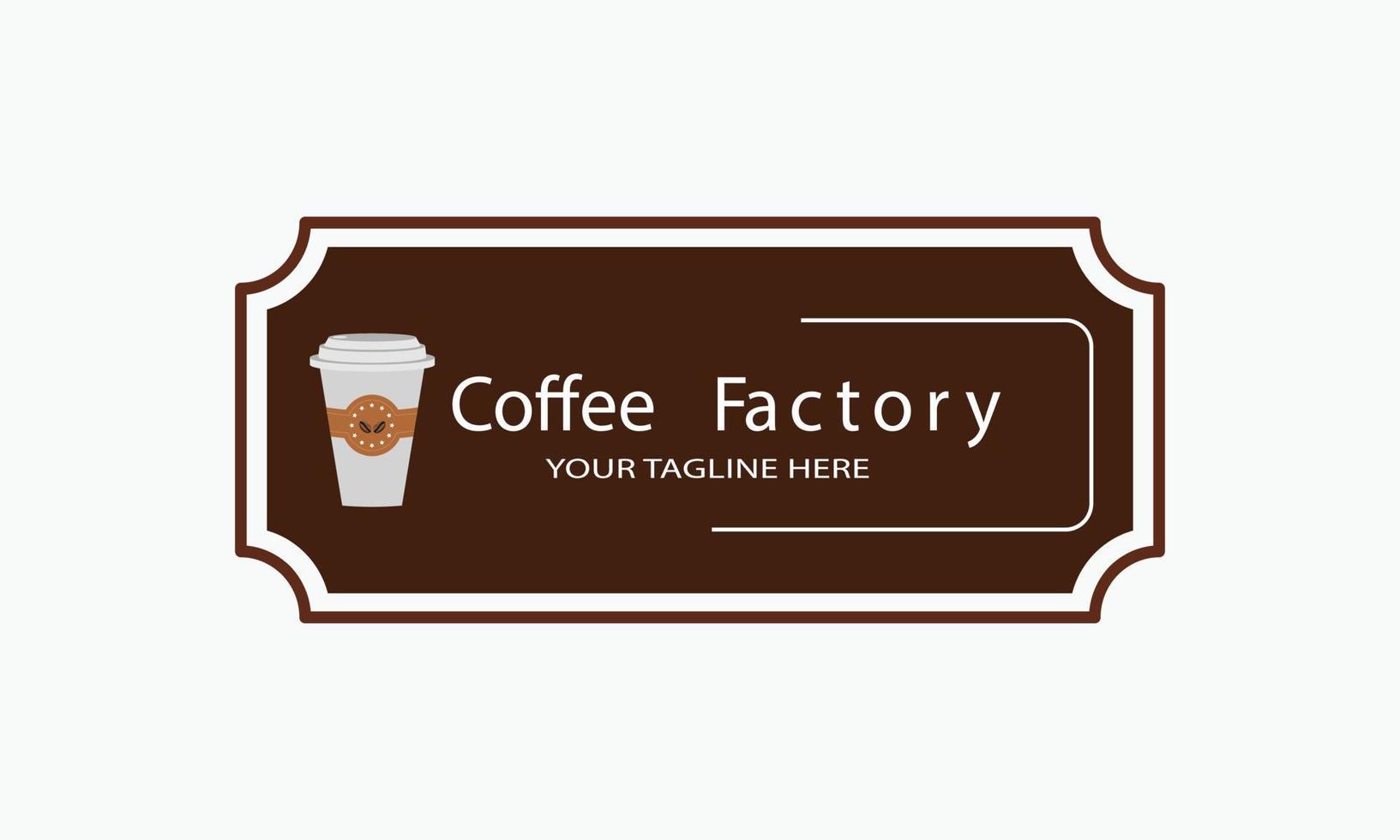 Coffee Factory Coffee Shop Logo Vorlage Vektorillustration eines süßen Kaffeelogos vektor