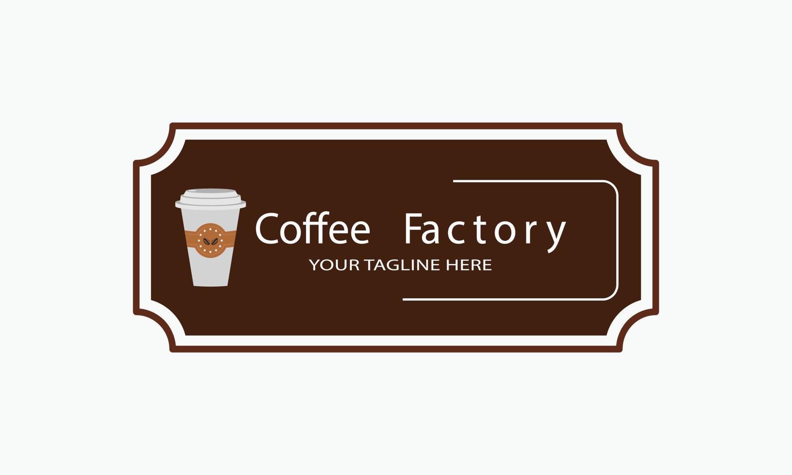 kaffe fabrik kaffe affär logotyp mall vektor illustration av en ljuv kaffe logotyp