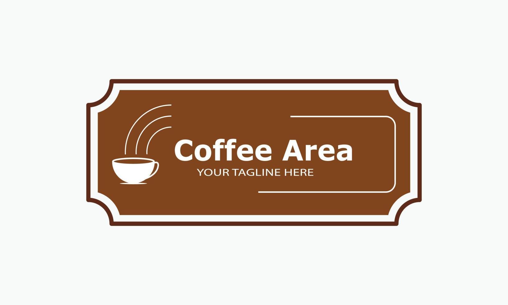 Kaffeebereich Café-Logo-Vorlage Vektorillustration eines süßen Kaffee-Logos vektor