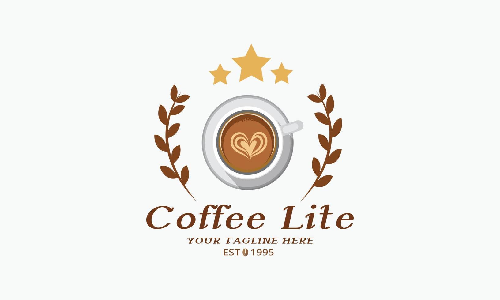 Coffee lite Café-Logo-Vorlage Vektorillustration eines süßen Kaffee-Logos vektor