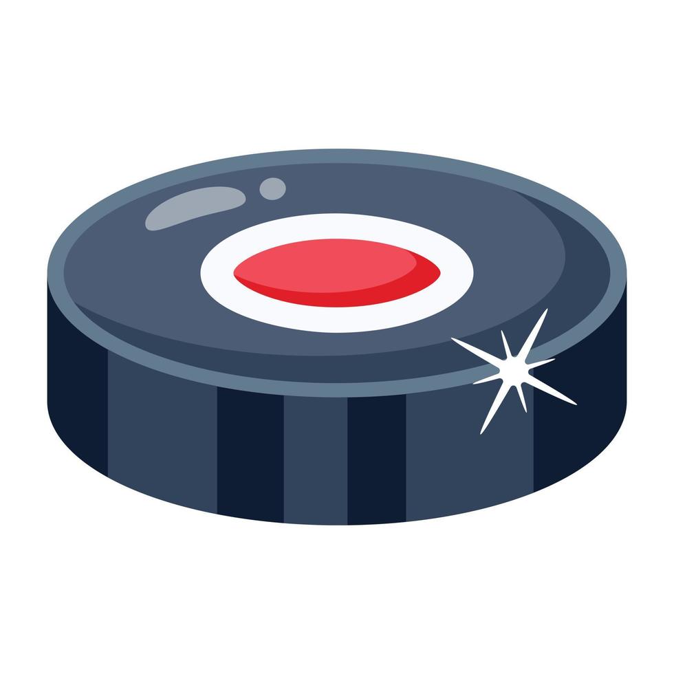 ein flacher Hockeyball-Icon-Download vektor