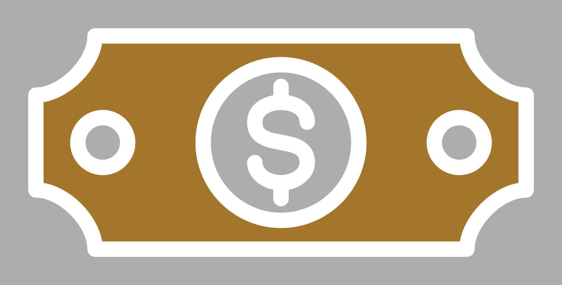 kontanter ikon stil vektor