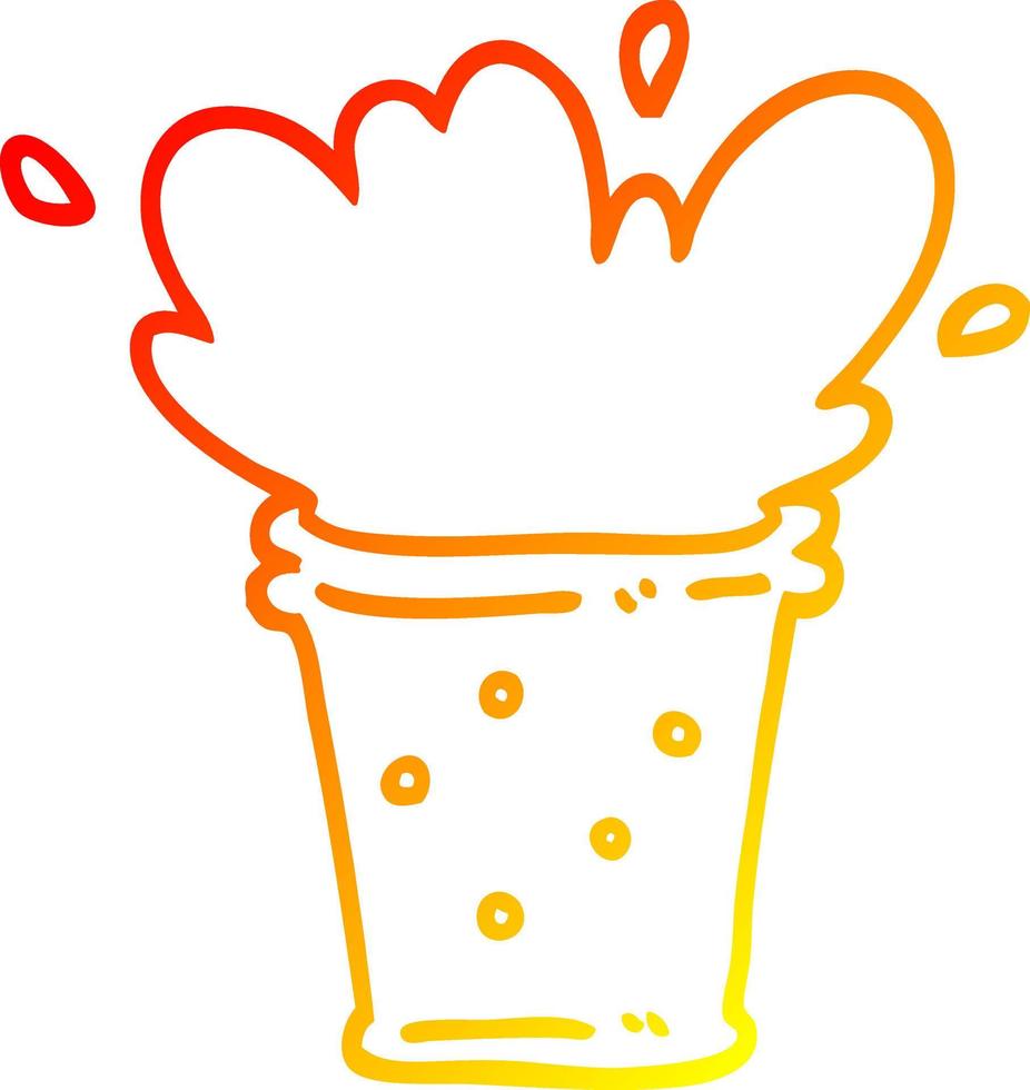 warme Gradientenlinie Zeichnung Cartoon kohlensäurehaltiges Getränk vektor