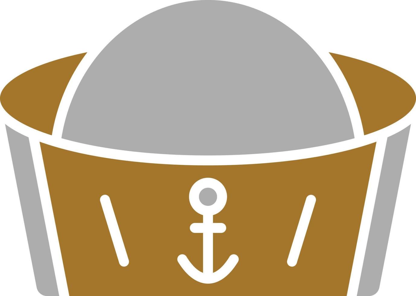 sjöman hatt ikon stil vektor