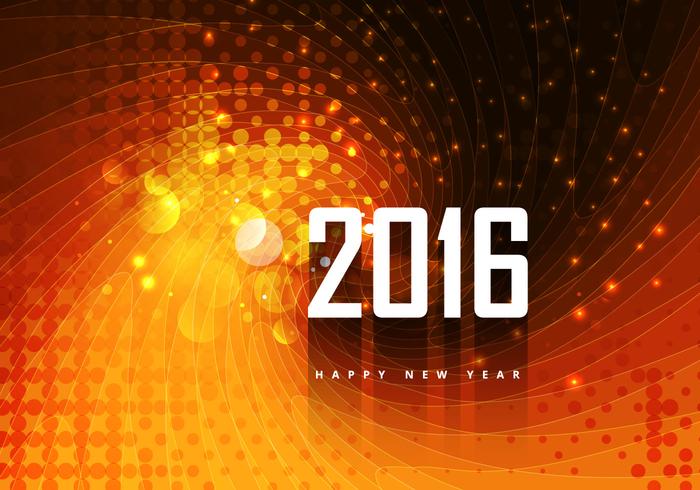 Dekorative 2016 Glückliche Neujahrskarte vektor