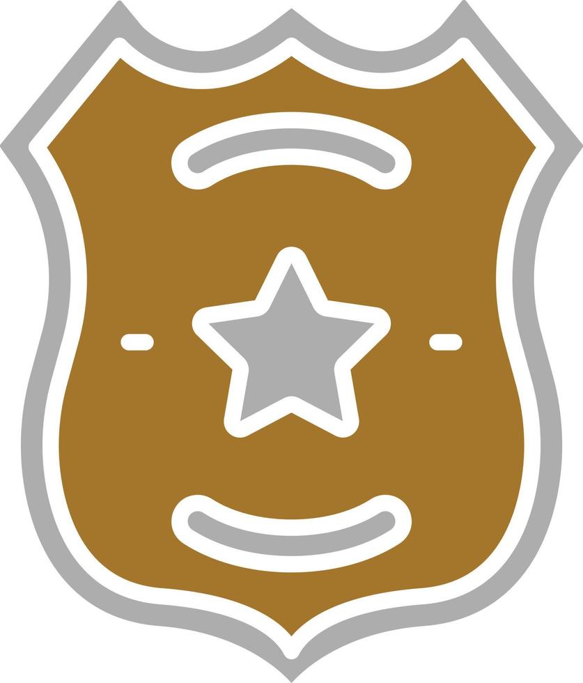 Polizeiabzeichen-Icon-Stil vektor