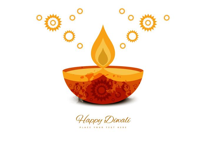 Deepawali dekorativt hälsningskort vektor