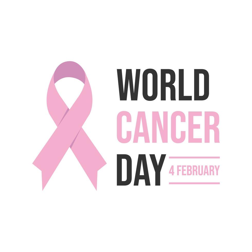 cancer dag begrepp, vi kan jag kan på vit bakgrund.. värld medvetenhet band av cancer. förebyggande hälsa vård vektor baner