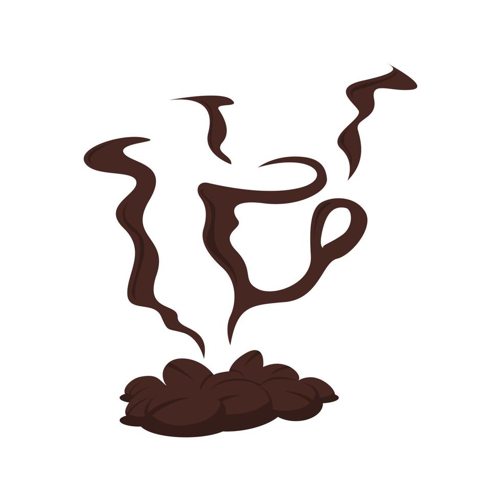 abstrakte Café-Logo-Vorlage natürliche abstrakte Kaffeetasse vektor