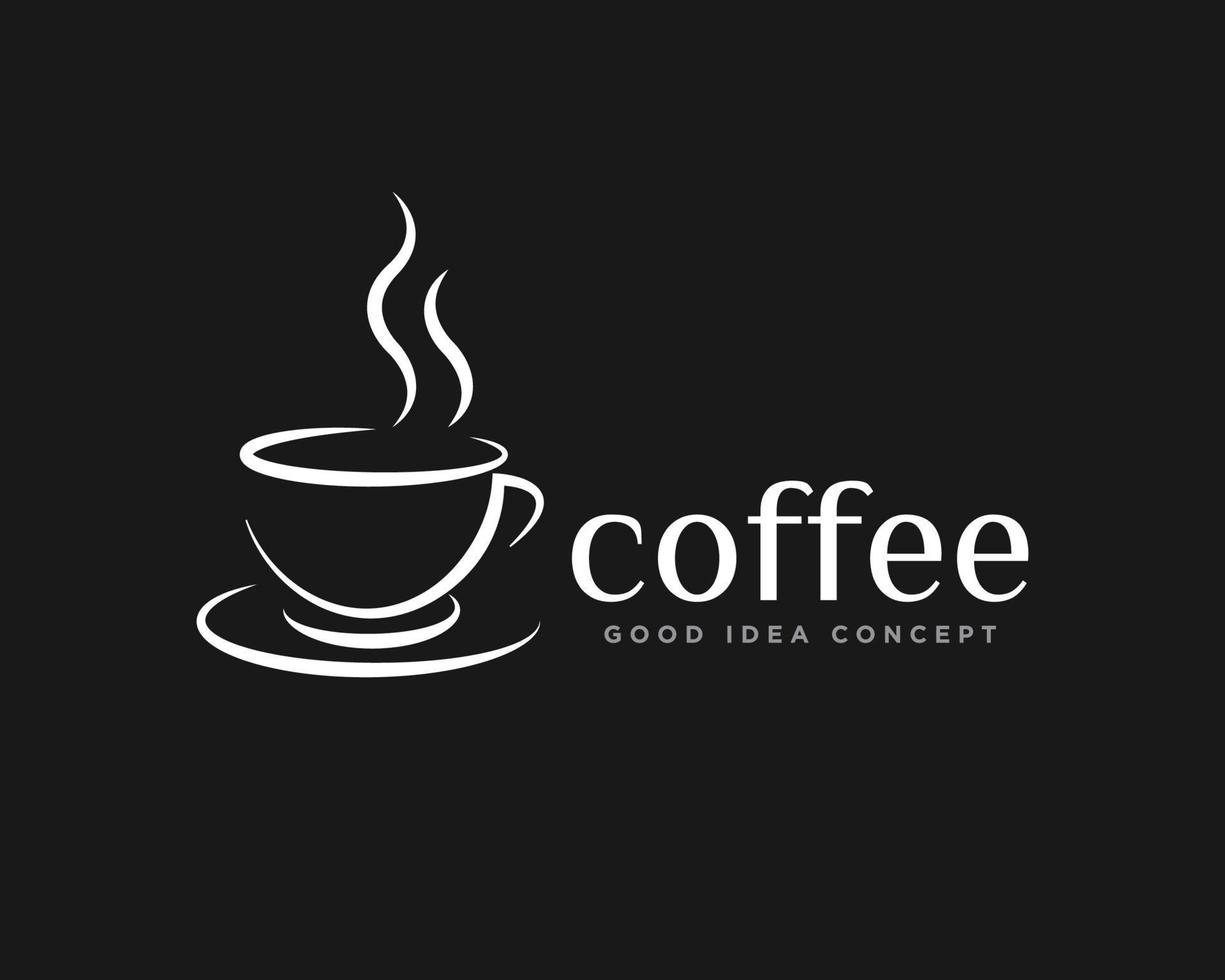 kaffe logotyp ikon design vektor