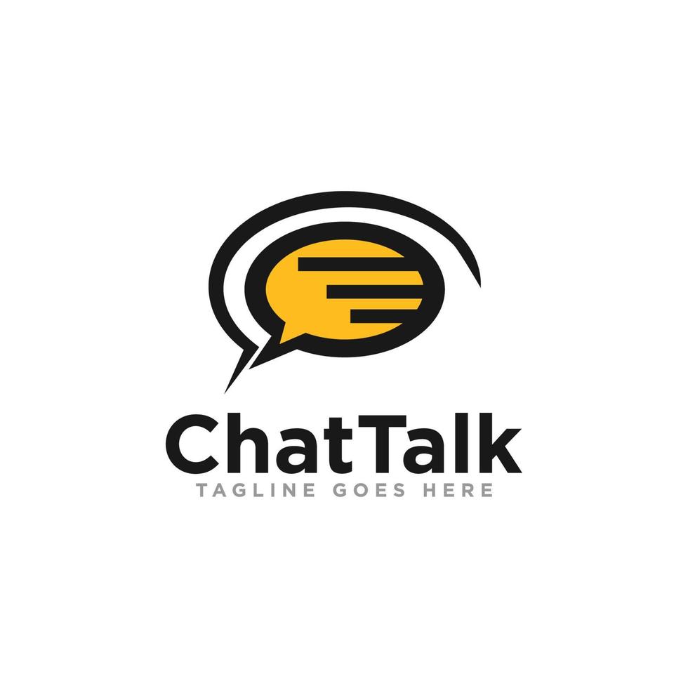 Chat-Kommunikationslogo-Designvektor vektor
