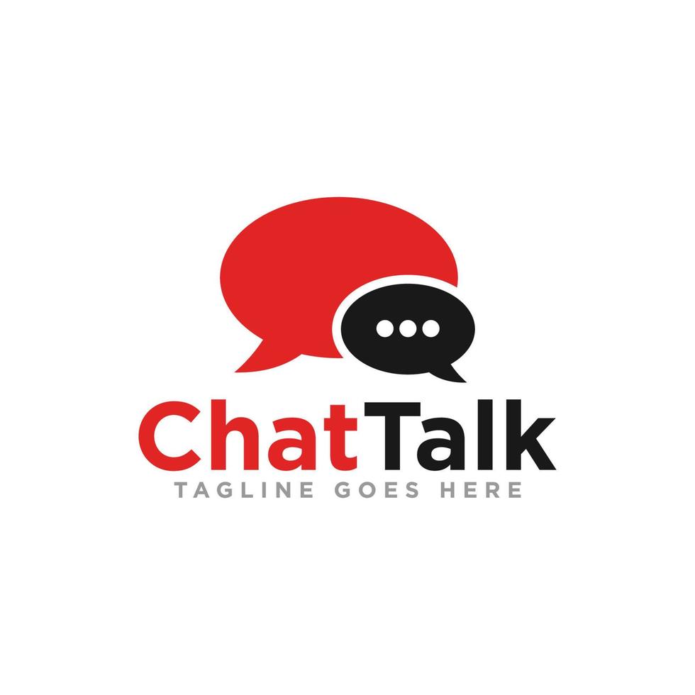 chatt kommunikation logotyp design vektor