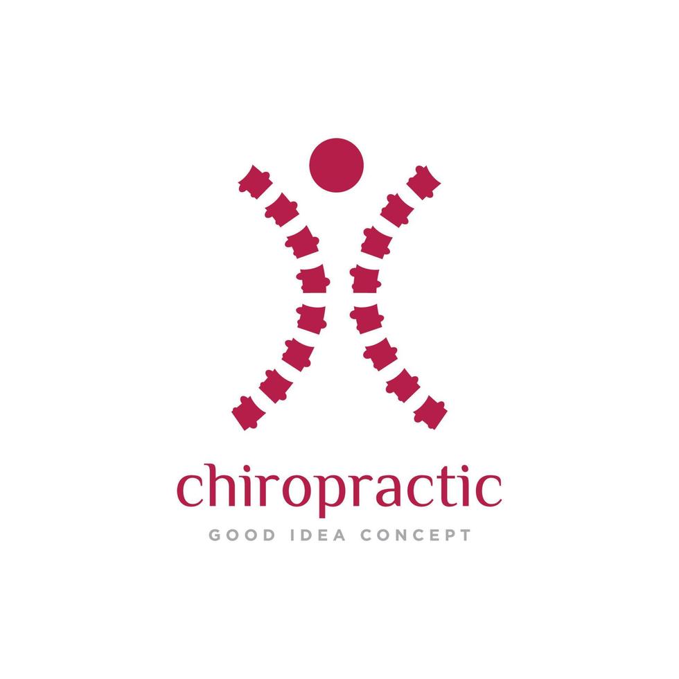 Chiropraktik-Logo-Icon-Design-Vektor vektor