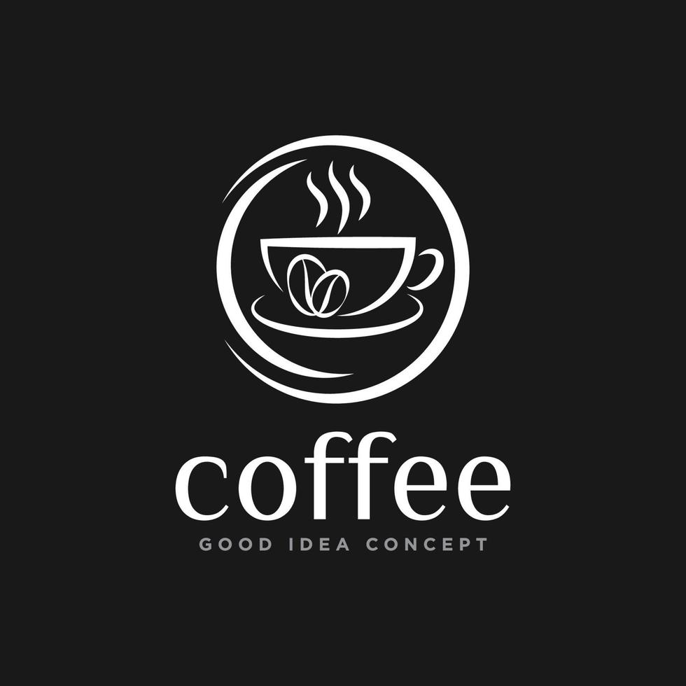 kaffe logotyp ikon design vektor