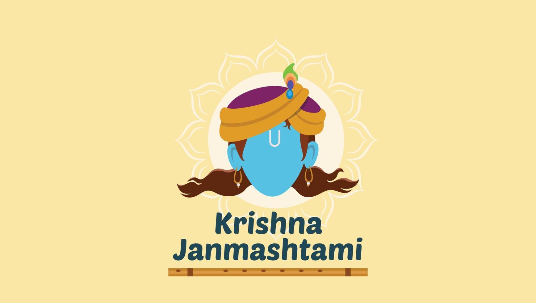 krishna Janmashtami vektor fri ladda ner