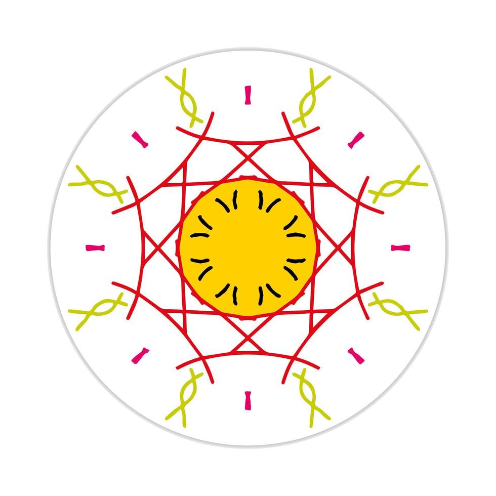 mandala design med abstrakt form vektor