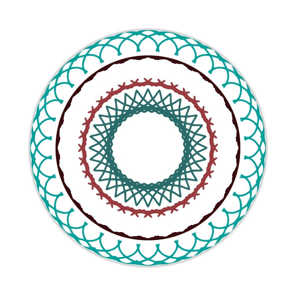 mandala design med abstrakt form vektor