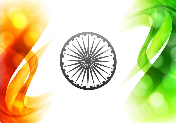 Illustration av vacker indisk flagga vektor