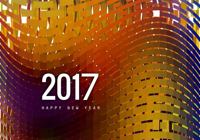 Grußkarte Von Gutem Neujahr 2017 vektor
