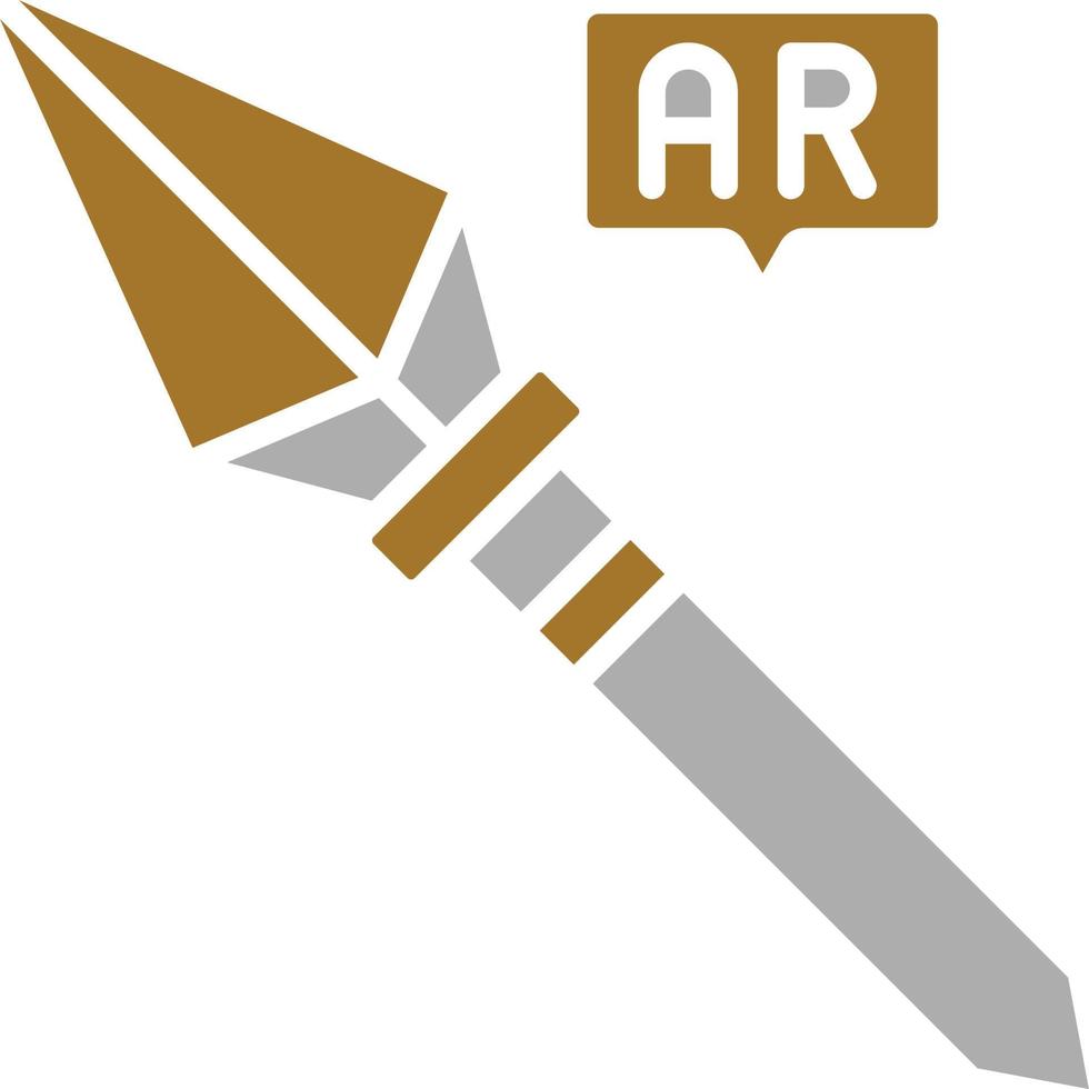 Ar-Speer-Wurf-Icon-Stil vektor