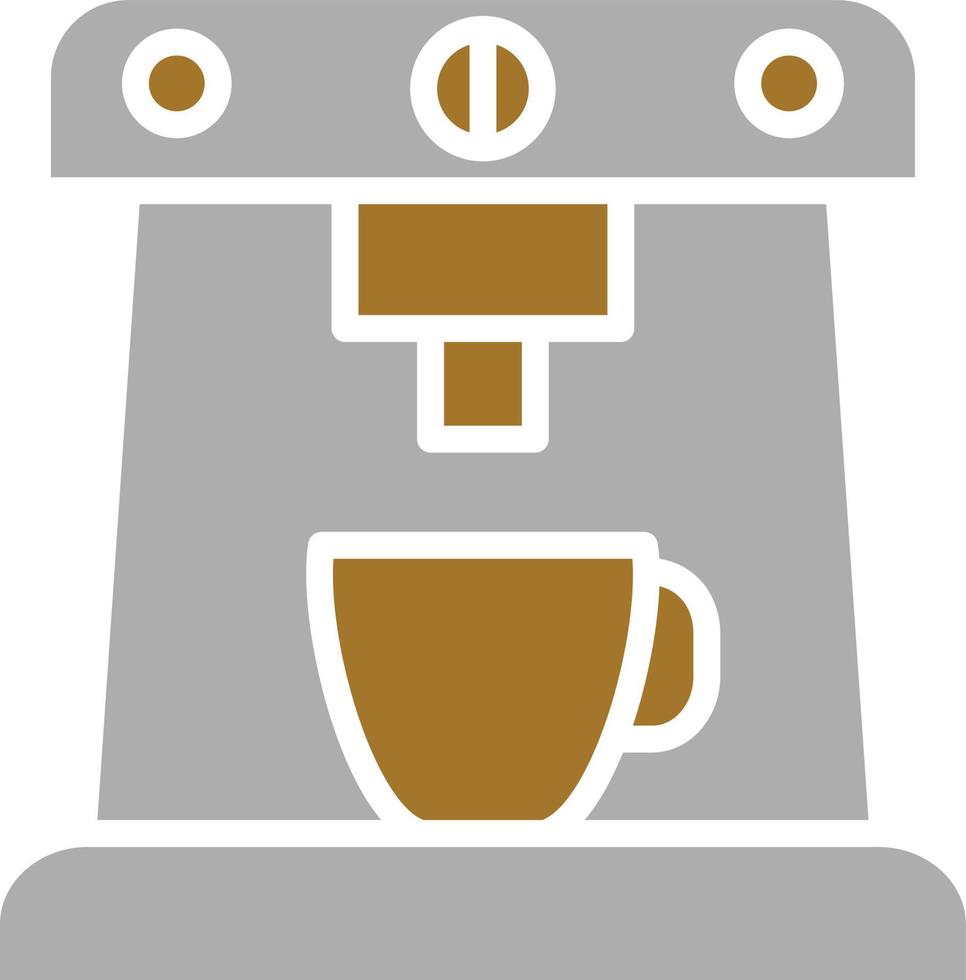 kaffemaskin ikon stil vektor
