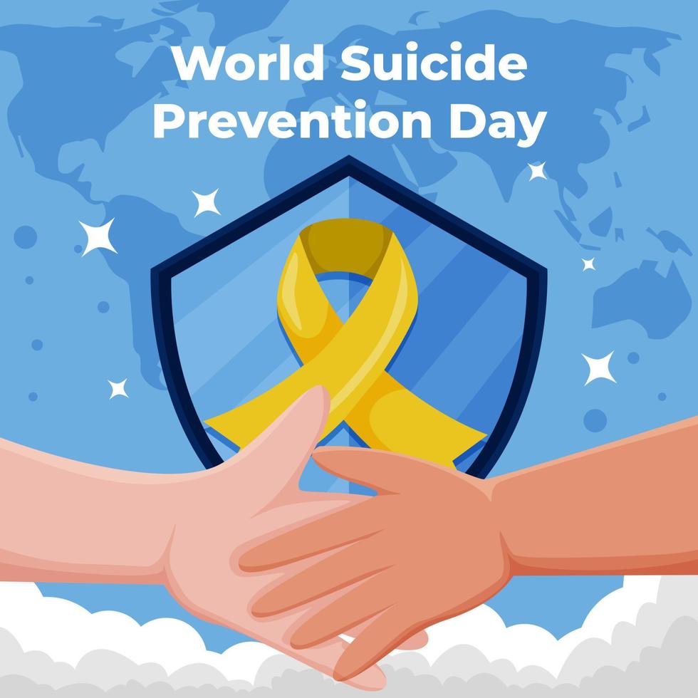 Konzept für den Tag der Suizidprävention vektor