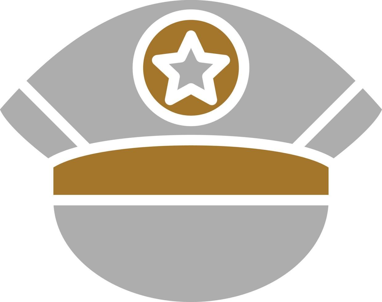 Polizeimütze Symbol Stil vektor