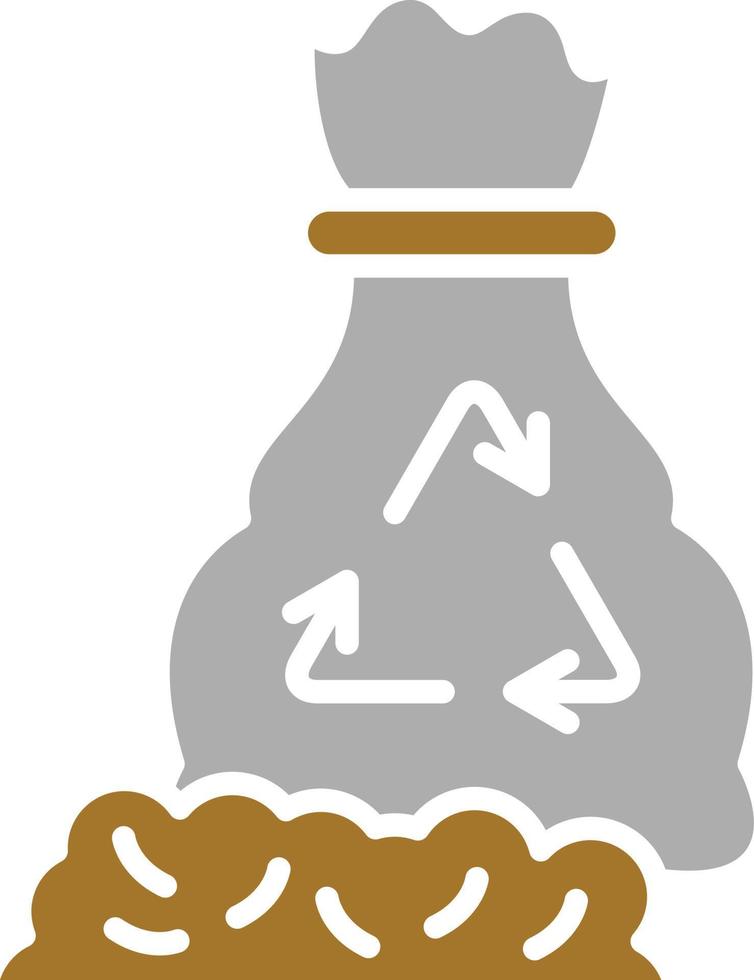 Müllsack-Icon-Stil vektor
