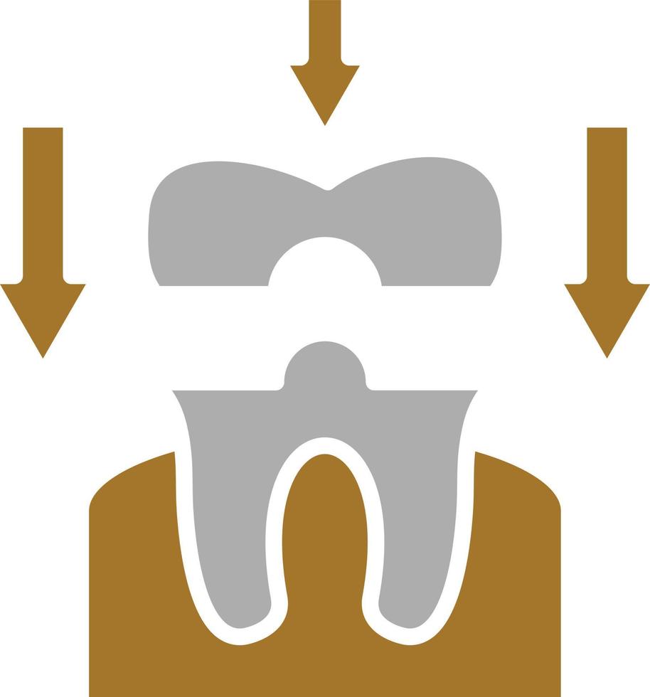 Icon-Stil für Zahnfüllungen vektor