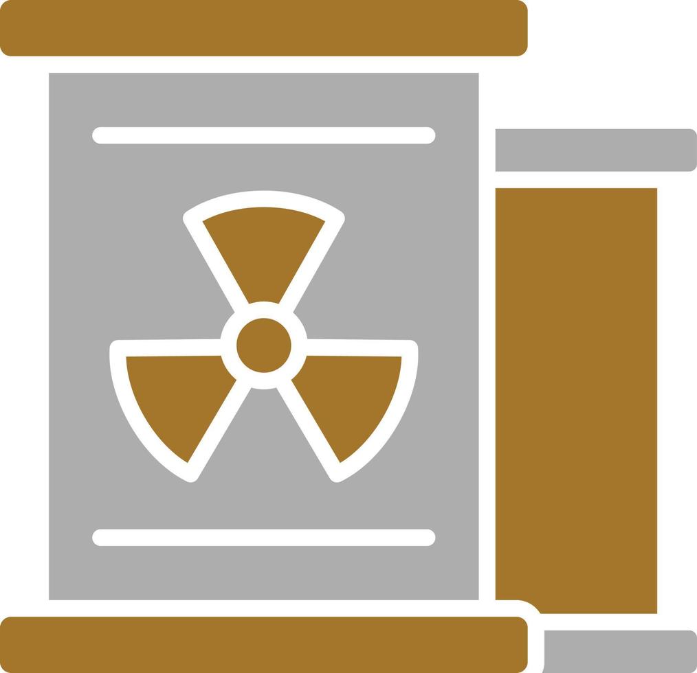 Symbolstil für Atommüll vektor