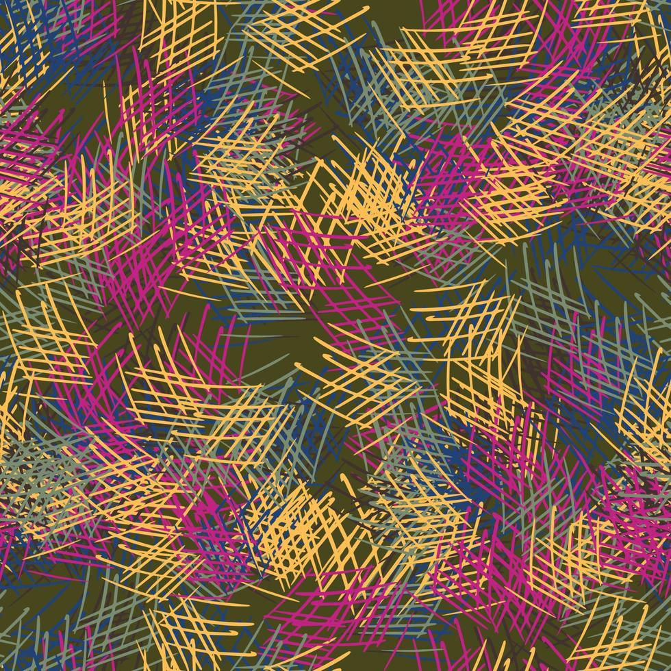 Fantasie chaotisch Freihandgekritzel geometrische Formen nahtloses Muster. Infinity Ditsy Scribble abstrakte Karte, Layout. kreativer Hintergrund. Textilien, Stoffe, Packpapier. vektor