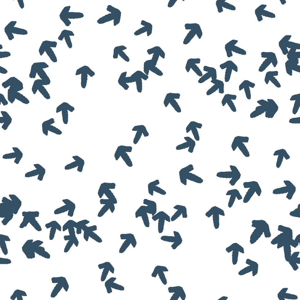Fantasie unordentlicher freihändiger Gekritzelpfeil formt nahtloses Muster. Infinity Ditsy Scribble abstrakte Karte, Layout. kreativer Hintergrund. Textilien, Stoffe, Packpapier. vektor