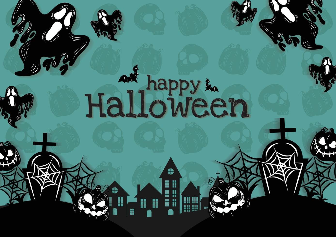 halloween-banner für halloween-inhaltsvektordesign vektor