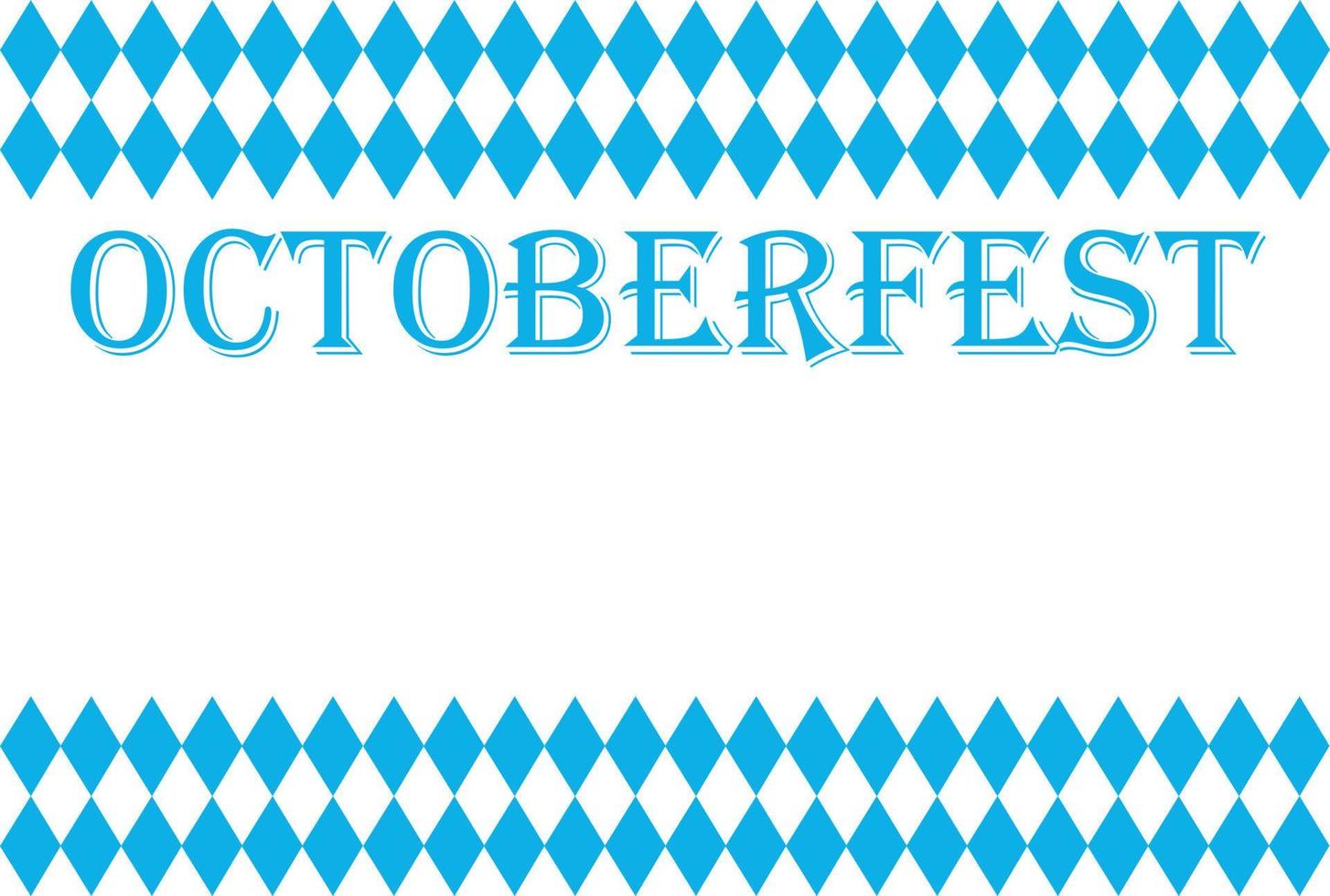 Oktoberfest-Muster. oktober münchen fest hintergrund. Raute Oktoberfest blaue Verzierung vektor