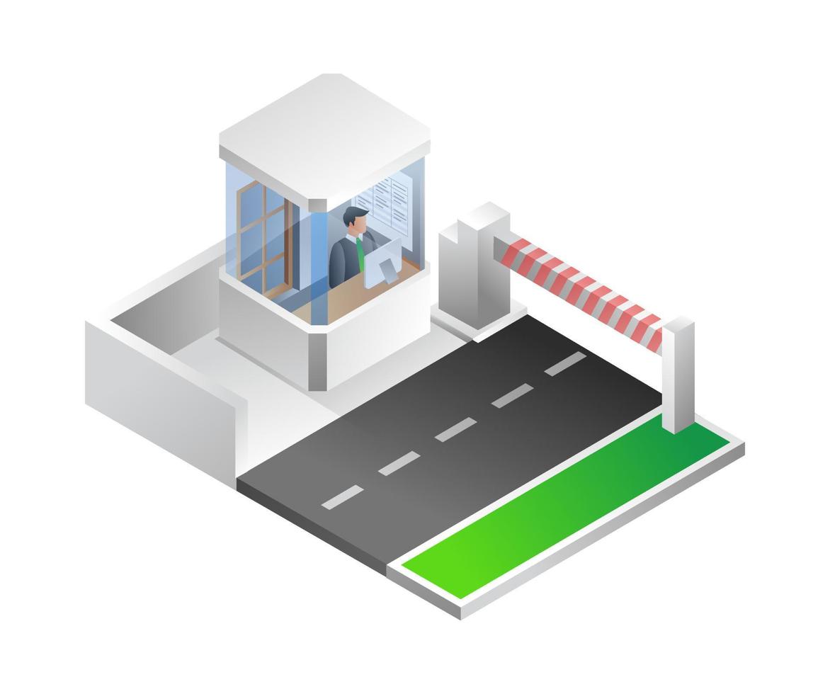 Eingang der Fahrzeugparkpfosten vektor