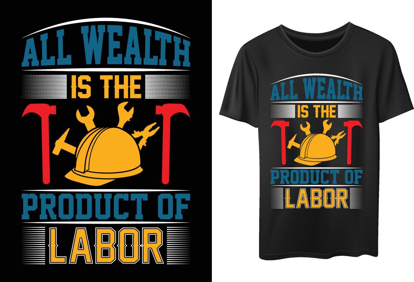 Premium-Usa-Labor-Day-Vektor-Typografie-T-Shirt-Design. vektor