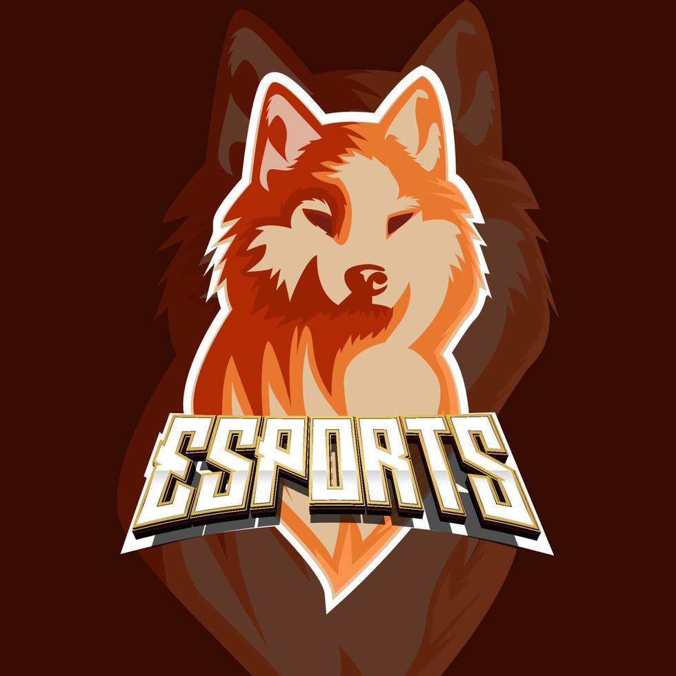 esport logotyp räv maskot design redigerbar text effekt vektor