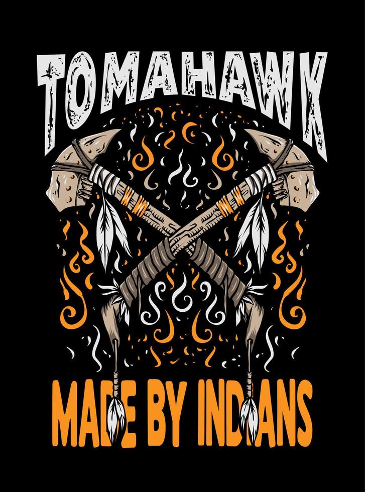 Tomahawk von Indianern hergestellt vektor