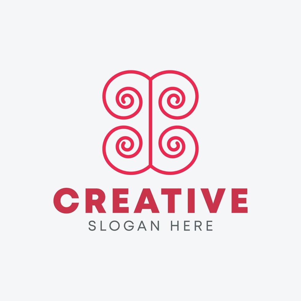 kreatives b- oder bb-logo-design vektor