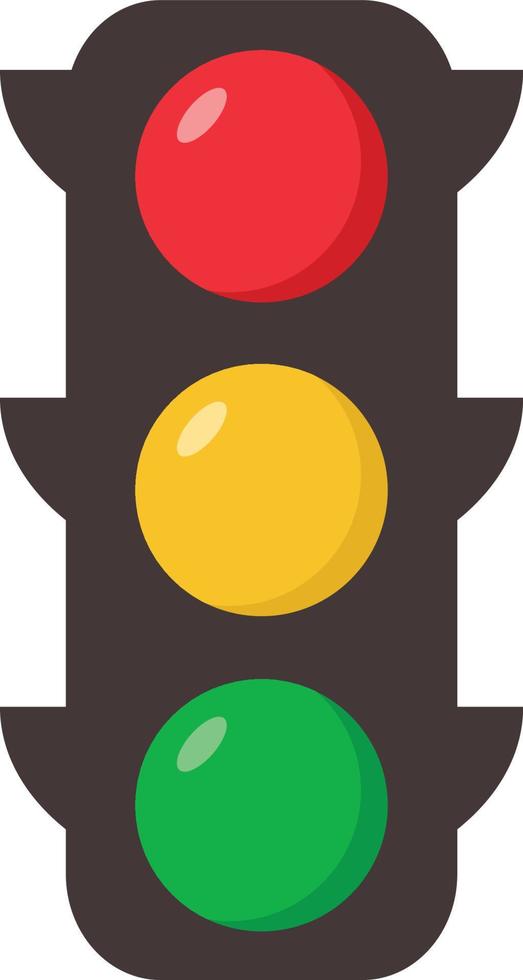 trafik ljus tecken ikon på vit bakgrund. vektor