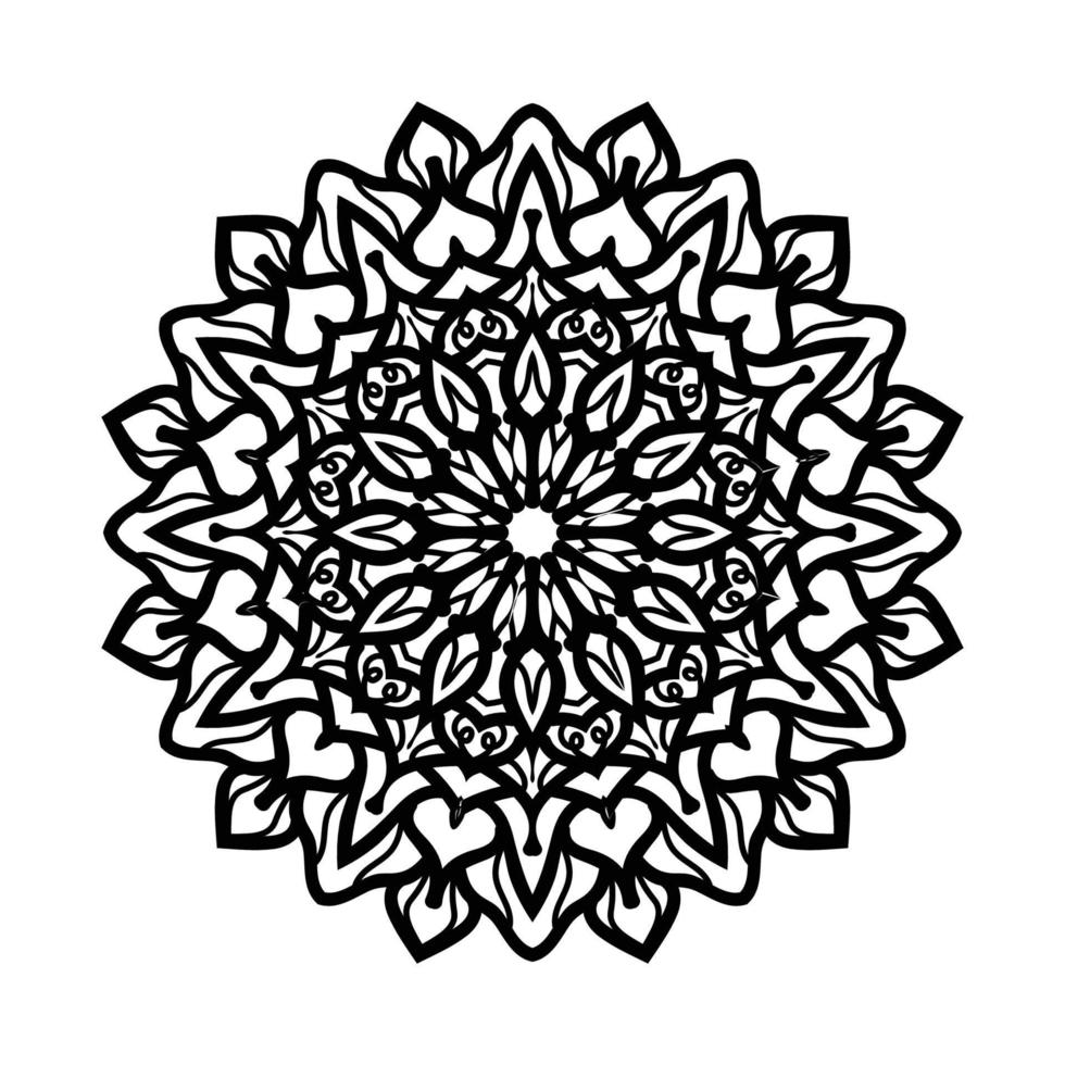 Mandala-Blumen-Kunst-Logo-Hintergrund-Design vektor