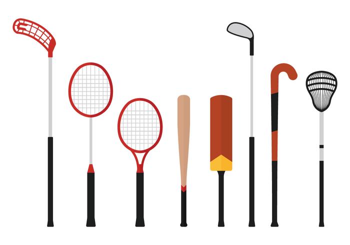 Floorball-Stick und andere Sport-Vektoren vektor