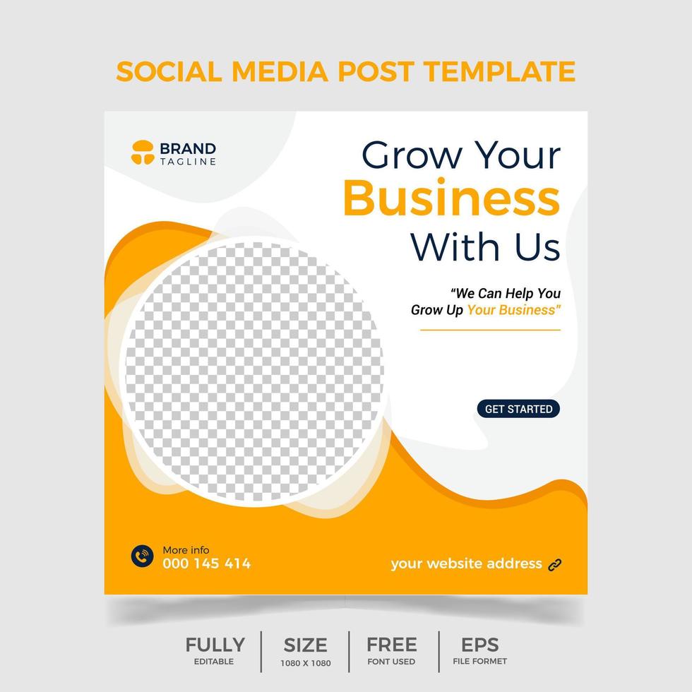 Business Social Media Post Design, quadratisches einzigartiges Bannerdesign, Corporate Business Promotion Social Media Web Banner Vorlage vektor
