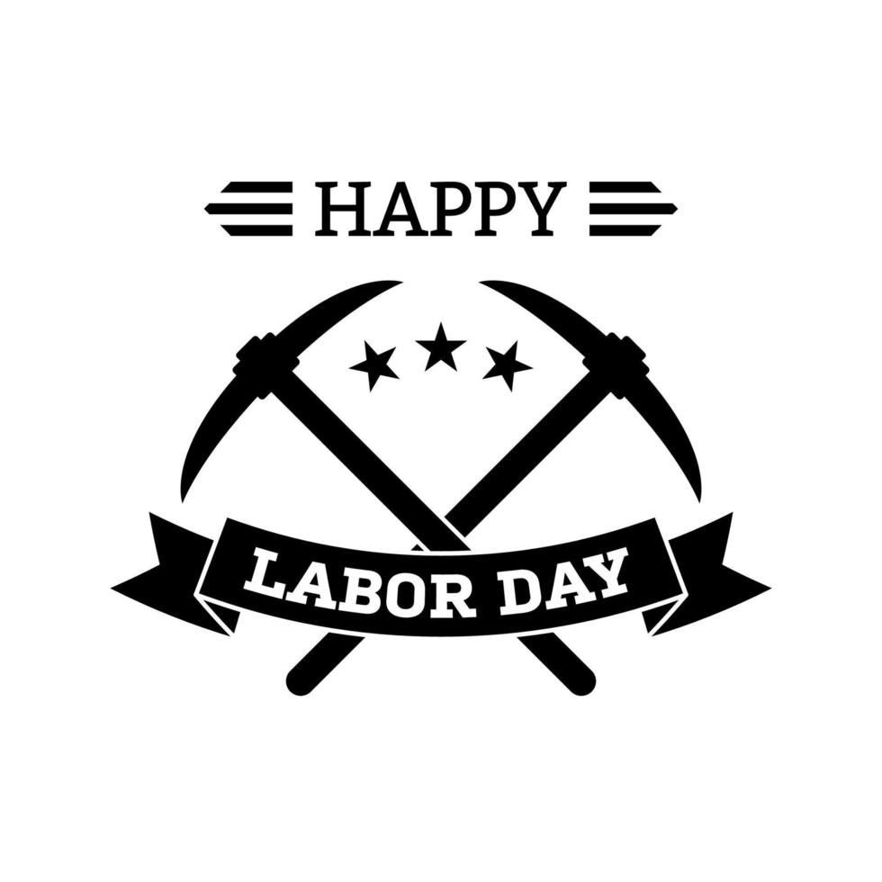 Happy Labor Day Banner isoliert auf weißem Hintergrund vektor