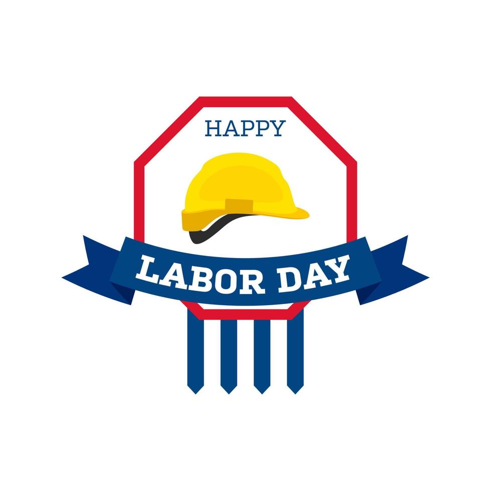 Happy Labor Day Banner isoliert auf weißem Hintergrund vektor