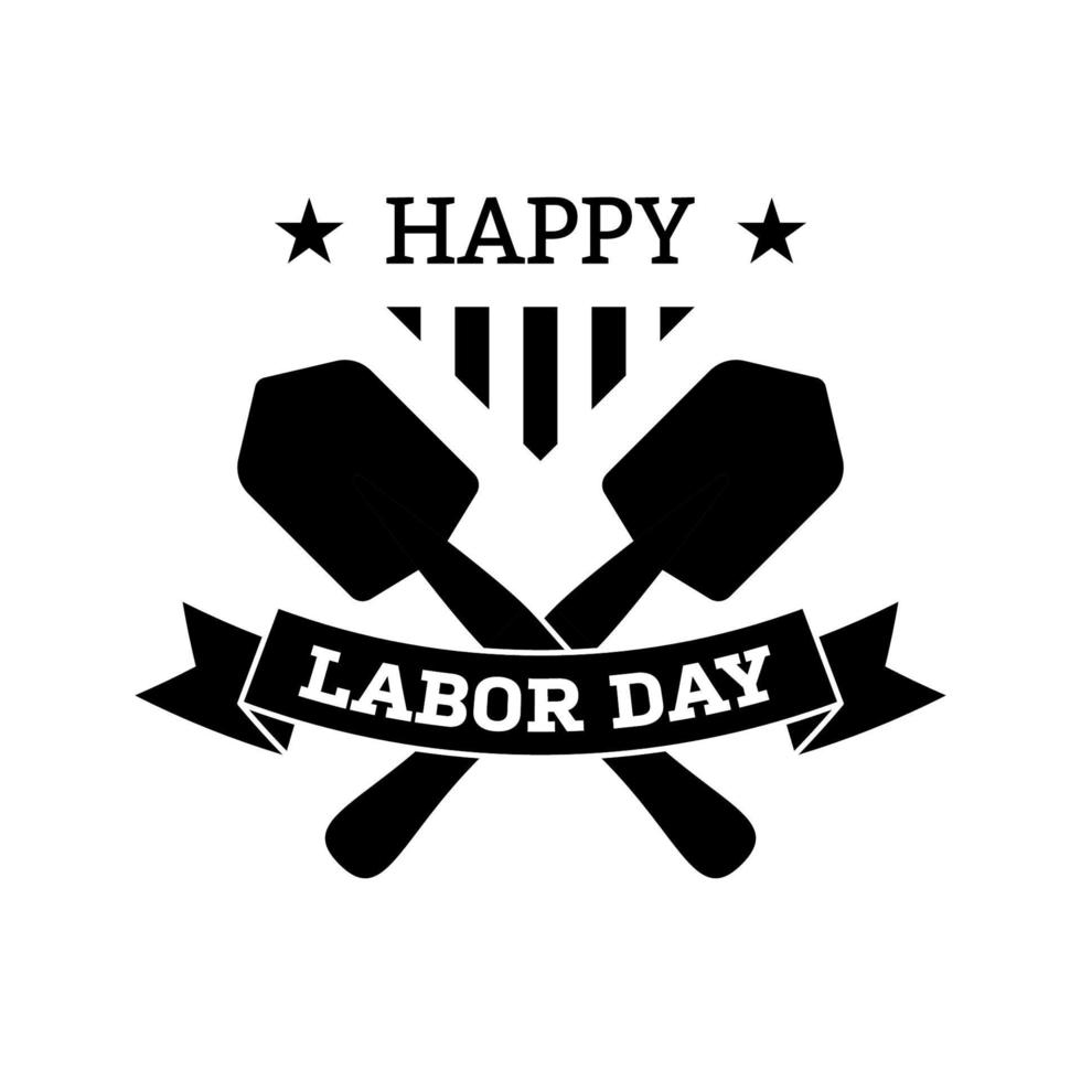 Happy Labor Day Banner isoliert auf weißem Hintergrund vektor